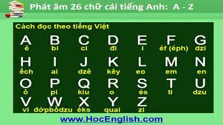 Đọc 26 chữ cái A - Z trong tiếng Anh